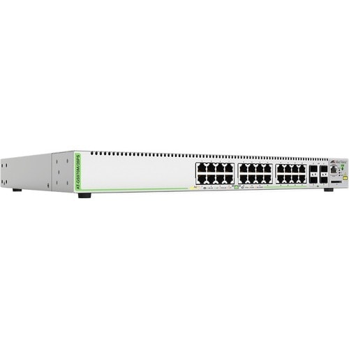 Allied Telesis Managed Gigabit Ethernet Switch - 24 Ports - Manageable - 3 Layer Supported - Modular - 4 SFP Slots - Optic