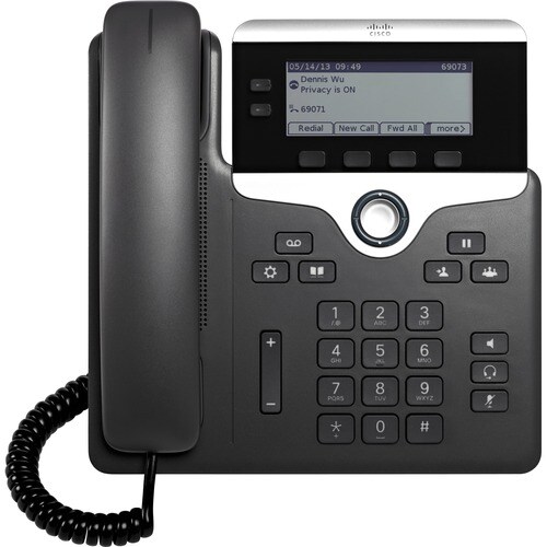 Cisco 7821 IP Phone - Wall Mountable - 2 x Total Line - VoIP - Enhanced User Connect License, Unified Communications Manag