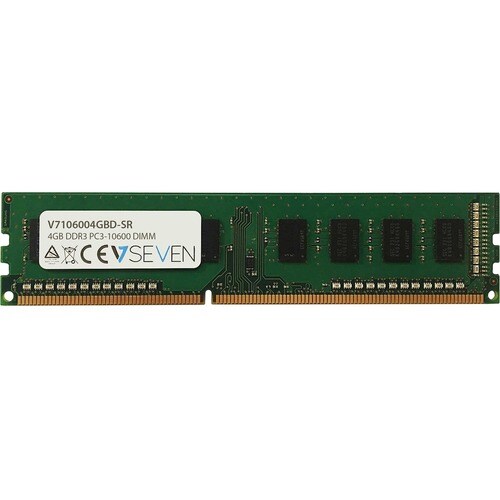 Modulo Memoria V7 - 4 GB (1 x 4GB) - DDR3-1333/PC3-10600 DDR3 SDRAM - 1333 MHz - CL9 - 1,50 V - Non-ECC - Unbuffered - 240