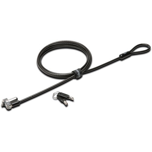 Kensington Cable Lock For Notebook, Tablet - 1.83 m Cable - Black, Silver - Carbon Steel - For Notebook, Tablet