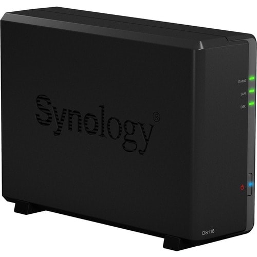 Synology DiskStation DS118 1 x Total Bays SAN/NAS Storage System - Realtek Quad-core (4 Core) 1.40 GHz - 1 GB RAM - DDR4 S