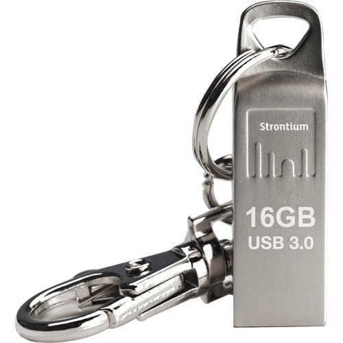 Strontium 16GB AMMO USB 3.1 Flash Drive - 16 GB - USB 3.1 - Silver - 5 Year Warranty