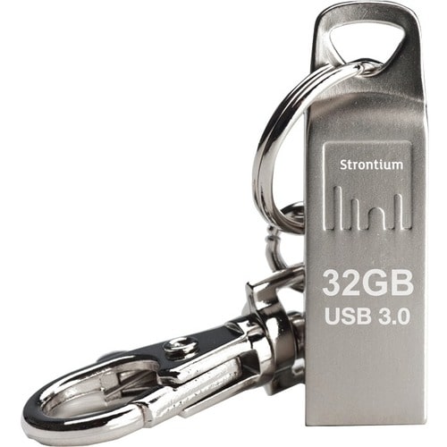 Strontium 32GB AMMO USB 3.1 Flash Drive - 32 GB - USB 3.1 - Silver - 5 Year Warranty