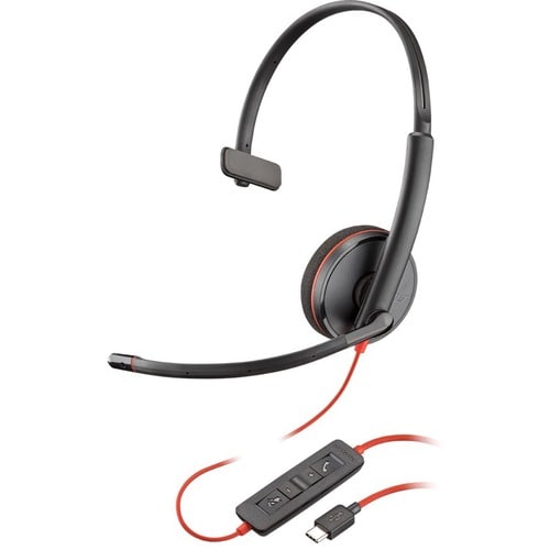 Plantronics Blackwire C3210 Headset - Mono - USB Type A - Wired - 20 Hz - 20 kHz - Over-the-head - Monaural - Supra-aural 