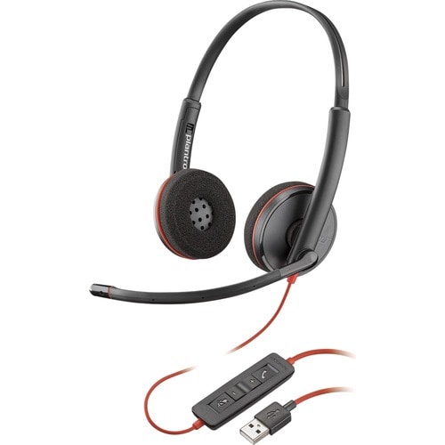 Plantronics Blackwire C3220 Headset - Stereo - USB Type A - Wired - 20 Hz - 20 kHz - Over-the-head - Binaural - Supra-aura