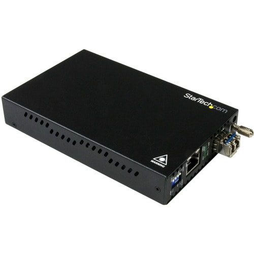 StarTech.com Transceiver/Media Converter - TAA Compliant - 2 Port(s) - 1 x Network (RJ-45) - Duplex LC Port - Optical Fibe
