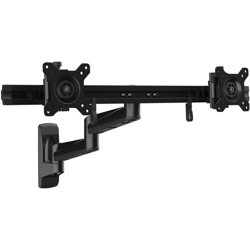 StarTech.com Wall Mount for Monitor - Black - Adjustable Height - 2 Display(s) Supported - 61 cm (24") Screen Support - 9.
