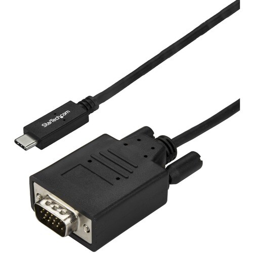 Cable de 3m USB C a VGA - Cable Adaptador de Vídeo USB Tipo C a VGA 1920x1200/1080p - Compatible con Thunderbolt 3 - Negro