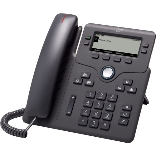 Cisco 6841 IP Phone - Corded - Corded - Charcoal - 4 x Total Line - VoIP - 2 x Network (RJ-45) - PoE Ports
