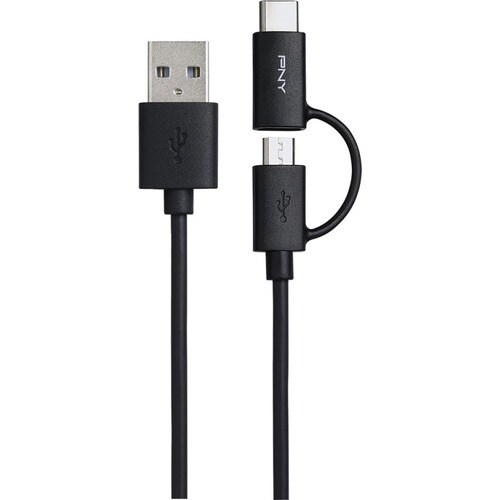 PNY 1 m Data Transfer Cable for Computer, Tablet, Notebook, Charger - 1 - First End: 1 x 4-pin USB 2.0 Type A - Male - Sec