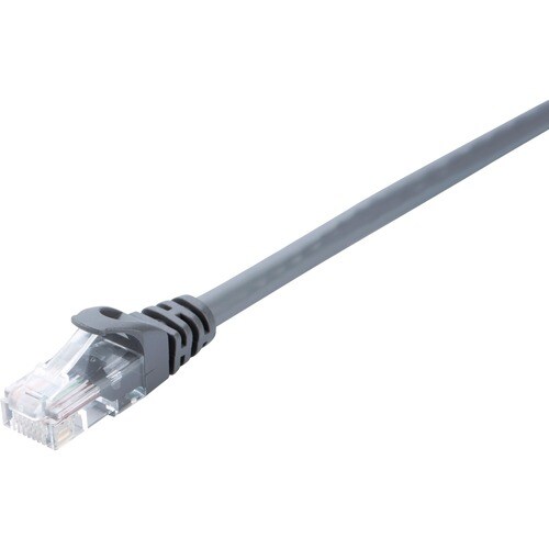 V7 V7CAT6UTP-02M-GRY-1E 2 m Category 6 Network Cable for Modem, Router, Hub, Patch Panel, Wallplate, PC, Network Card, Net