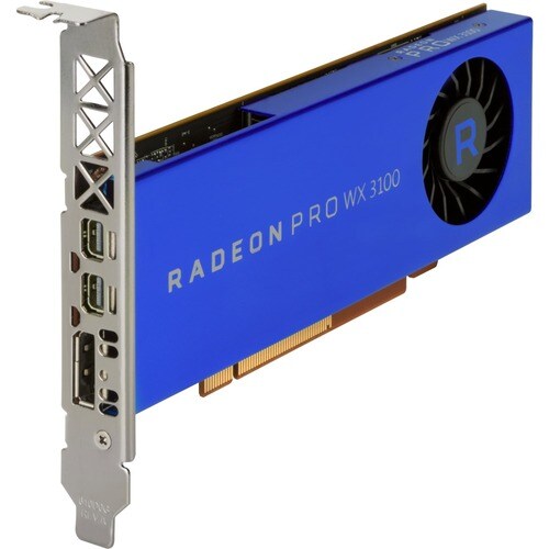 HP AMD Radeon Pro WX 3100 Graphic Card - 4 GB GDDR5 - Low-profile - 128 bit Bus Width - DisplayPort - Mini DisplayPort