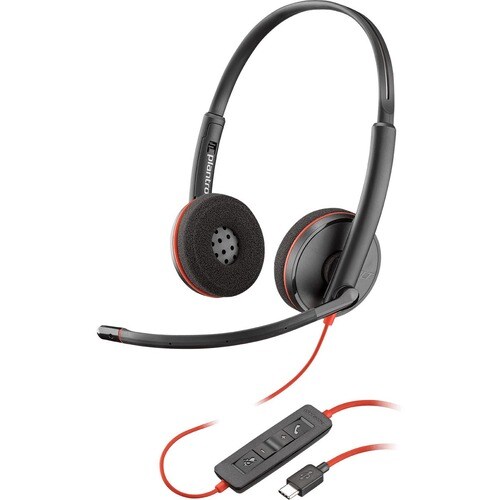 Plantronics Blackwire C3220 Headset - Stereo - USB Type C - Wired - 20 Hz - 20 kHz - Over-the-head - Binaural - Supra-aura