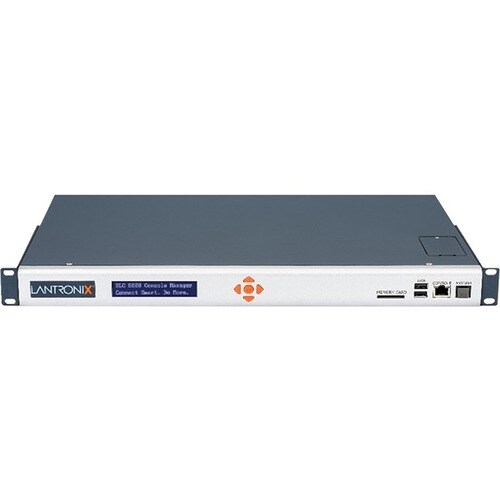 Lantronix SLC 8000 Device Server - Optical Fiber, Twisted Pair - 2 x Network (RJ-45) x USB - 16 x Serial Port - 10/100/100
