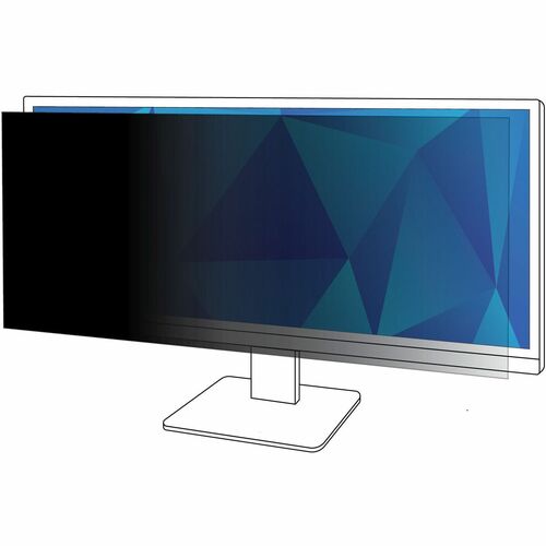 3M Privacy Filter Black, Matte - For 38" Widescreen LCD Monitor - 21:9 - Scratch Resistant, Fingerprint Resistant, Dust Re