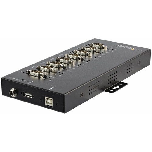 StarTech.com USB to RS232/RS485/RS422 8 Port Serial Hub Adapter - Industrial Metal USB 2.0 to DB9 Serial Converter - Din R