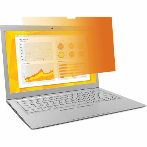 3M Gold Privacy Filter Gold, Glossy - For 13.3" Widescreen LCD Notebook - 16:10 - Scratch Resistant, Dust Resistant