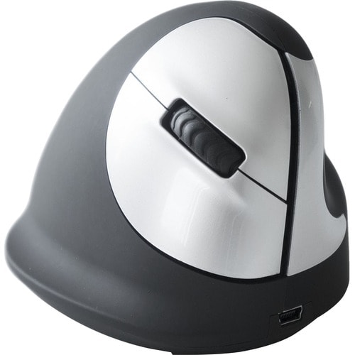 R-Go Tools Wireless Vertical Ergonomic Mouse, Medium, Right Hand, Black - Wireless - Black - 1 Pack - Medium Hand/Palm Siz