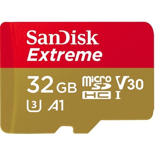 SanDisk Extreme 32 GB UHS-I (U3) microSDHC - 95 MB/s Read - 90 MB/s Write - 633x Memory Speed