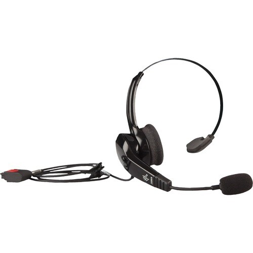 Zebra Wired Behind-the-neck, Over-the-head Mono Headset - Monaural - Supra-aural - 50 Hz to 8 kHz - Noise Cancelling Micro