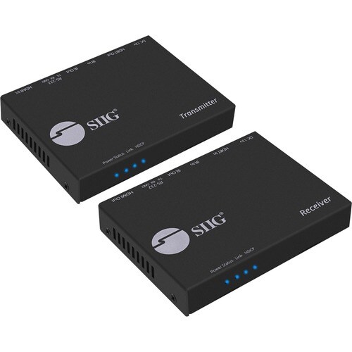 SIIG 4K HDMI HDBaseT Extender Over Single Cat5e/6 with RS-232, IR & PoC - 60m - Wall Mountable - TAA Compliant