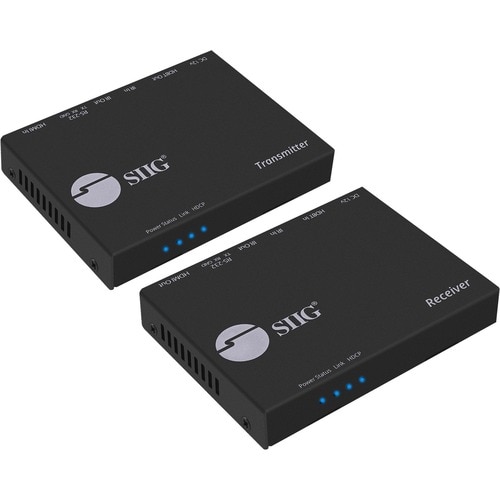 SIIG 4K HDMI HDBaseT Extender Over Single Cat5e/6 with RS-232, IR & PoC - 100m - Extends HDMI 1.4 Audio & Video Signal - T