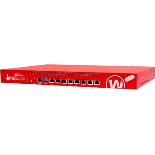 WatchGuard Firebox M270 Network Security/Firewall Appliance - 8 Port - 1000Base-T - Gigabit Ethernet - 8 x RJ-45 - 3 Year 