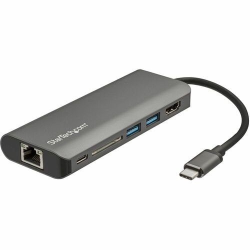 StarTech.com USB Type C Docking Station for Notebook - Yes - SD, SDHC, SDXC, microSDXC, microSDHC - 60 W - Space Gray - 1 