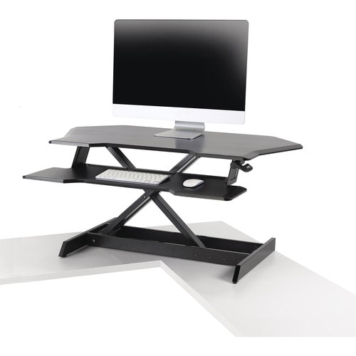Ergotron WorkFit Corner Standing Desk Converter - Up to 76.2 cm (30") Screen Support - 15.88 kg Load Capacity - Desktop, T