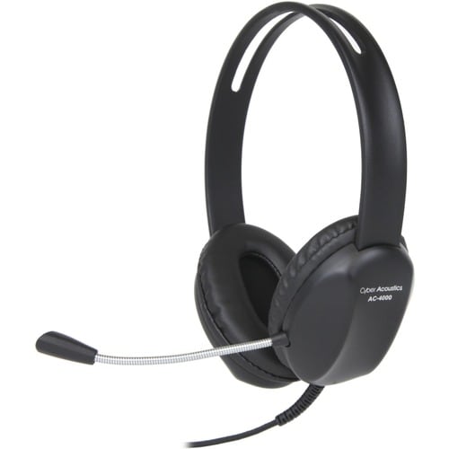 Cyber Acoustics AC-4000 Headset - Stereo - Mini-phone (3.5mm) - Wired - Over-the-head - Binaural
