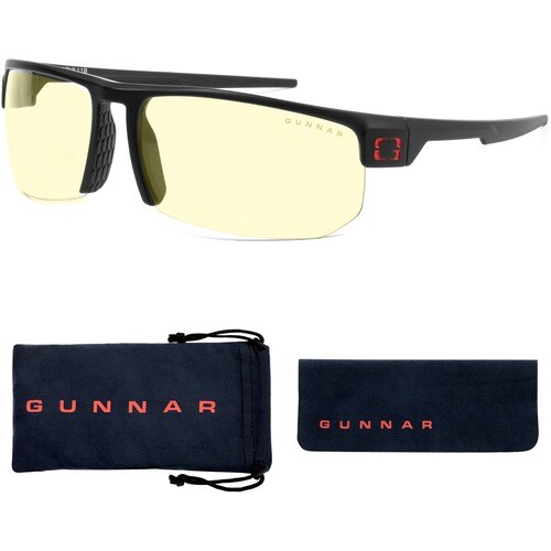 GUNNAR Gaming Glasses - Torpedo, Onyx, Amber Tint - Onyx Frame/Amber Lens