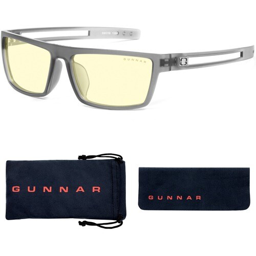 GUNNAR Gaming Glasses - Valve, Smoke, Amber Tint - Smoke Frame/Amber Lens