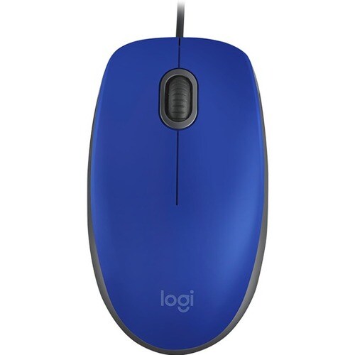 Logitech M110 SILENT Mouse - Optical - Cable - Blue - USB - 1000 dpi - Scroll Wheel - 3 Button(s) - Symmetrical