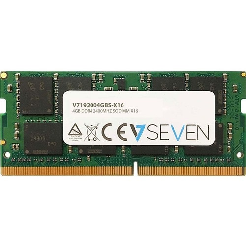 V7 V7192004GBS-X16 RAM Module - 4 GB - DDR4-2400/PC4-19200 DDR4 SDRAM - 2400 MHz - CL17 - 1.20 V - Non-ECC - Unbuffered - 