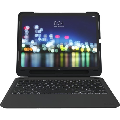ZAGG Slim Book Go Keyboard/Cover Case (Book Fold) for 27.9 cm (11") Apple iPad Pro Tablet - Black - Polycarbonate - 233.7 