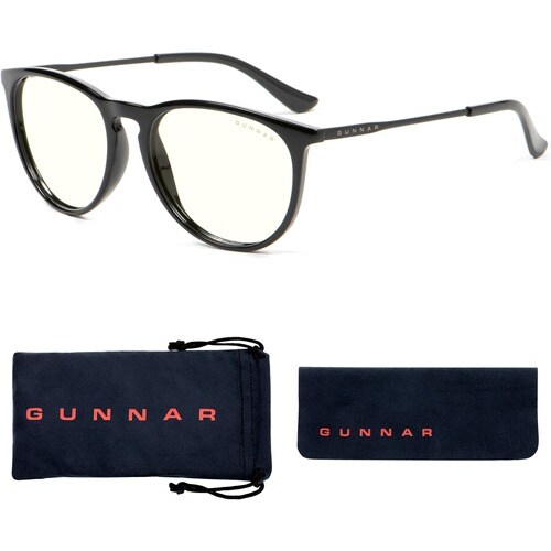 GUNNAR Gaming & Computer Glasses - Menlo, Onyx, Clear Tint - Onyx Frame/Clear Lens