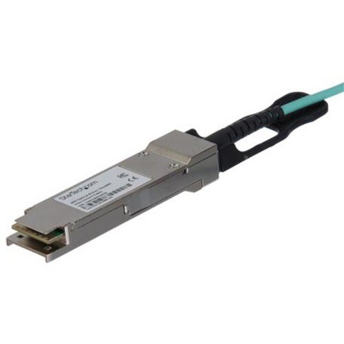 StarTech.com 10 m Fibre Optic Network Cable for Network Device, Rack Server, Switch, Router - 1 - First End: 1 x QSFP+ Mal