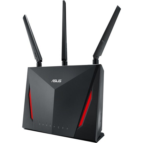 Asus RT-AC86U IEEE 802.11ac Ethernet Wireless Router - 2.40 GHz ISM Band - 5 GHz UNII Band - 362.50 MB/s Wireless Speed - 