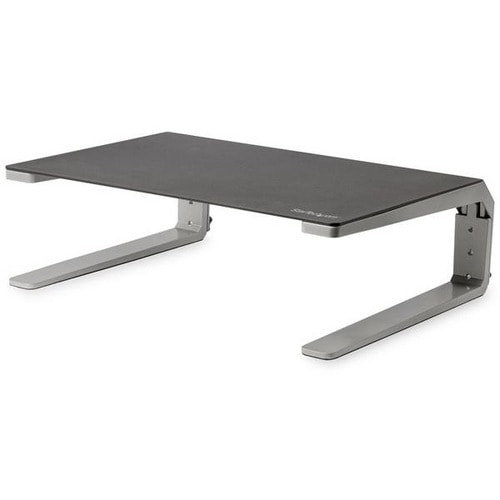 StarTech.com Monitor Riser Stand - For up to 32" Monitor - Height Adjustable - Computer Monitor Riser - Steel and Aluminum