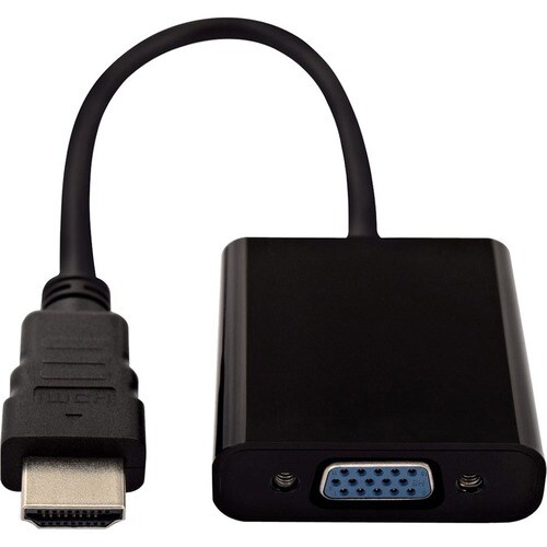 Adaptador de vídeo HDMI macho a VGA hembra - 10cm - V7 CBLHDAVBLK-1E para Monitor, Proyector, Dispositivo de Vídeo, Portát
