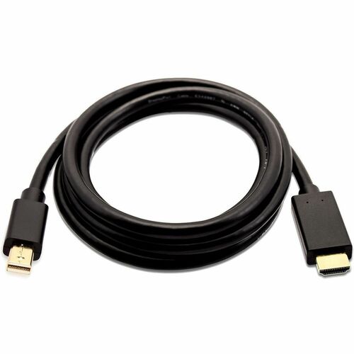 Mini DisplayPort macho a HDMI macho, 2 metros, unidireccional desde DisplayPort color negro, máxima resolución de vídeo de