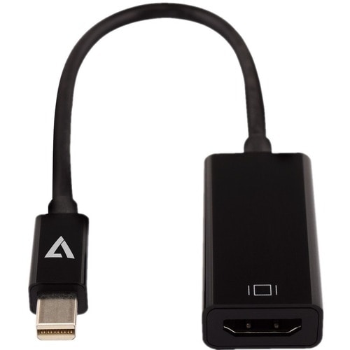 Cable A/V V7 CBLMH1BLKSL-1E - 10 cm HDMI/Mini DisplayPort - para Proyector, LCD, TV, MacBook Pro, MacBook, Audio/Video de 