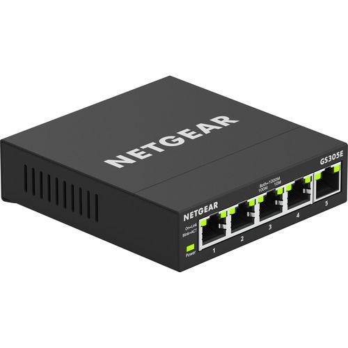 Netgear GS300 GS305E 5 Ports Manageable Ethernet Switch - 2 Layer Supported - Twisted Pair