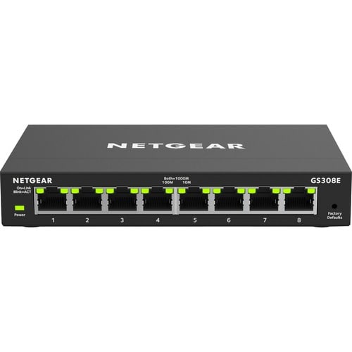 Netgear GS308E 8 Ports Manageable Ethernet Switch - 2 Layer Supported - Twisted Pair