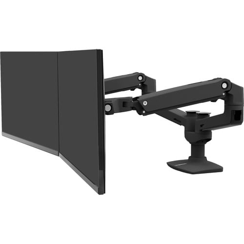 Ergotron Mounting Arm for Monitor - Matte Black - 2 Display(s) Supported - 68.6 cm (27") Screen Support - 18.10 kg Load Ca