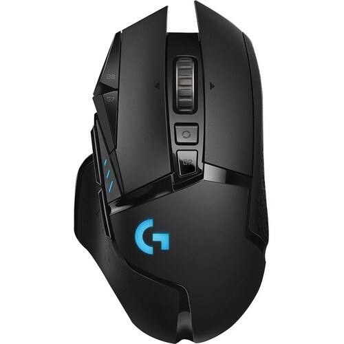 Logitech LIGHTSPEED G502 Gaming Mouse - Wi-Fi - USB - Black - Wireless - 16000 dpi - Scroll Wheel