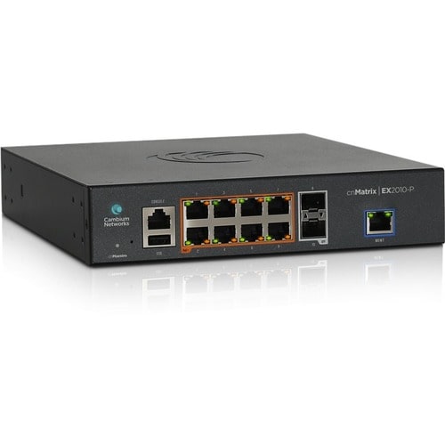 Cambium Networks cnMatrix EX2010P Layer 3 Switch - 8 Ports - Manageable - 3 Layer Supported - Modular - 2 SFP Slots - Opti