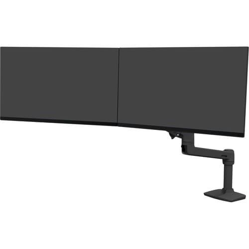 Ergotron Mounting Arm for Monitor - Matte Black - 2 Display(s) Supported - 63.5 cm (25") Screen Support - 10 kg Load Capacity