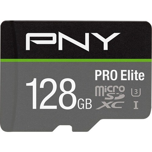 PNY PRO Elite 128 GB Class 10/UHS-I (U3) microSDXC - 100 MB/s Read - 90 MB/s Write
