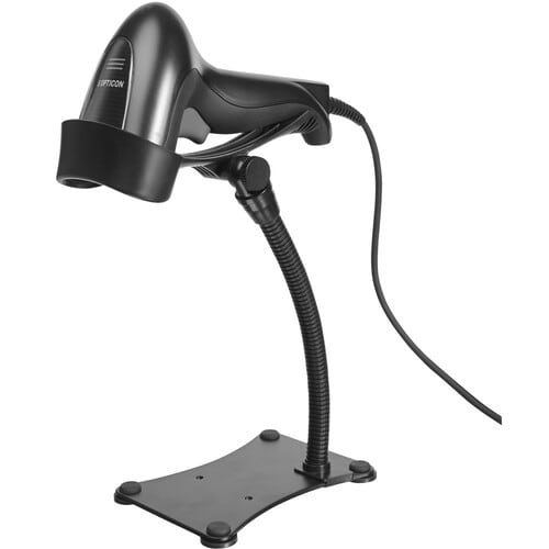 Opticon L-51X Handheld Barcode Scanner - Cable Connectivity - Black - 1D, 2D - Imager - USB - Power Supply Included - Stan
